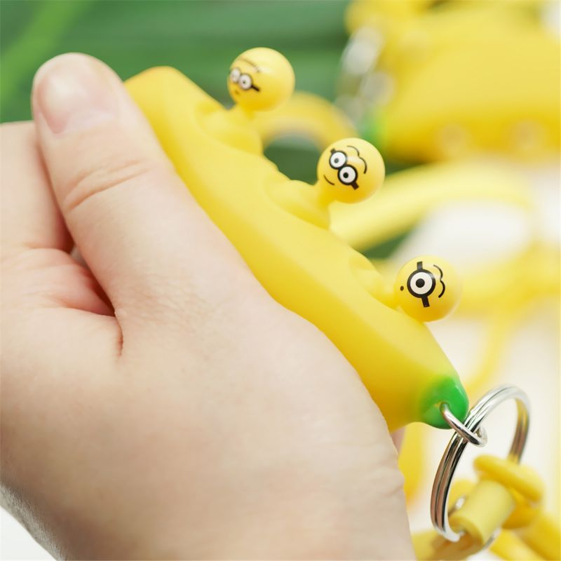 Banana Portachiavi Ciondolo Giocattolo di Compressione Alleviare Lo fatica Della Novità bavaglio Giocattoli Giocattolo Del Capretto Del Regalo T5EC