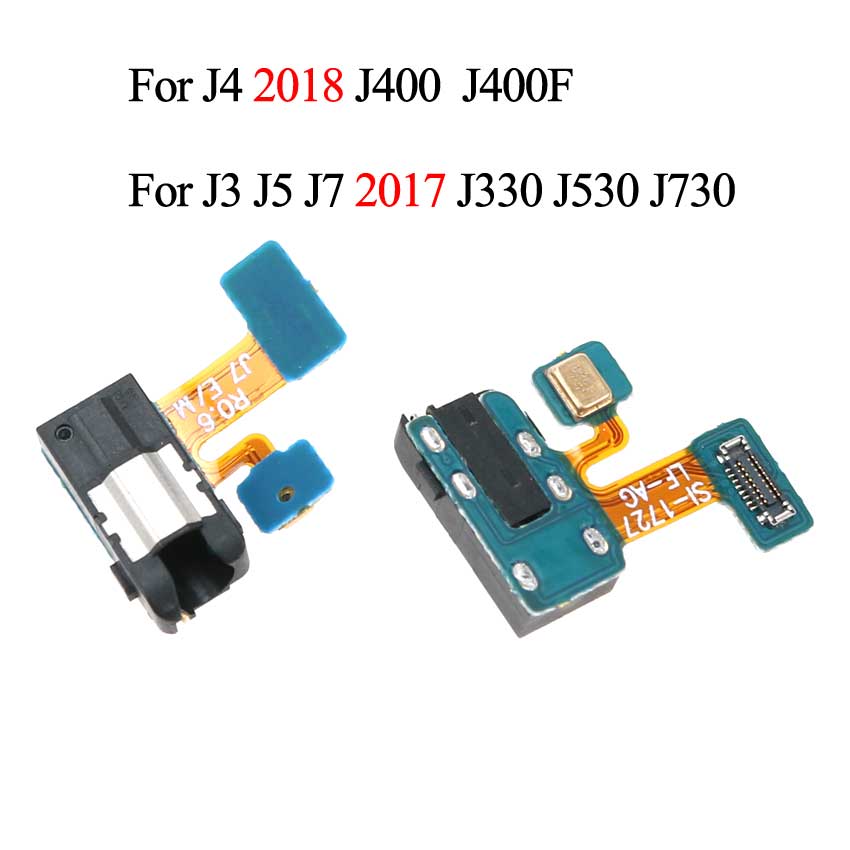 Voor Samsung Galaxy J3 J5 J7 J330 J530 J730 J4 J400 J400F Koptelefoon Aansluiting Hoofdtelefoon Audio Jack + mic Flex Kabel: Default Title