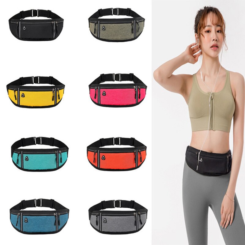 1 PCS Running Waist Bag Marathon Running Bag Sports Fitness Pack Waterproof Bag Waterproof Phone Outdoor Riding Belt Waist Bags