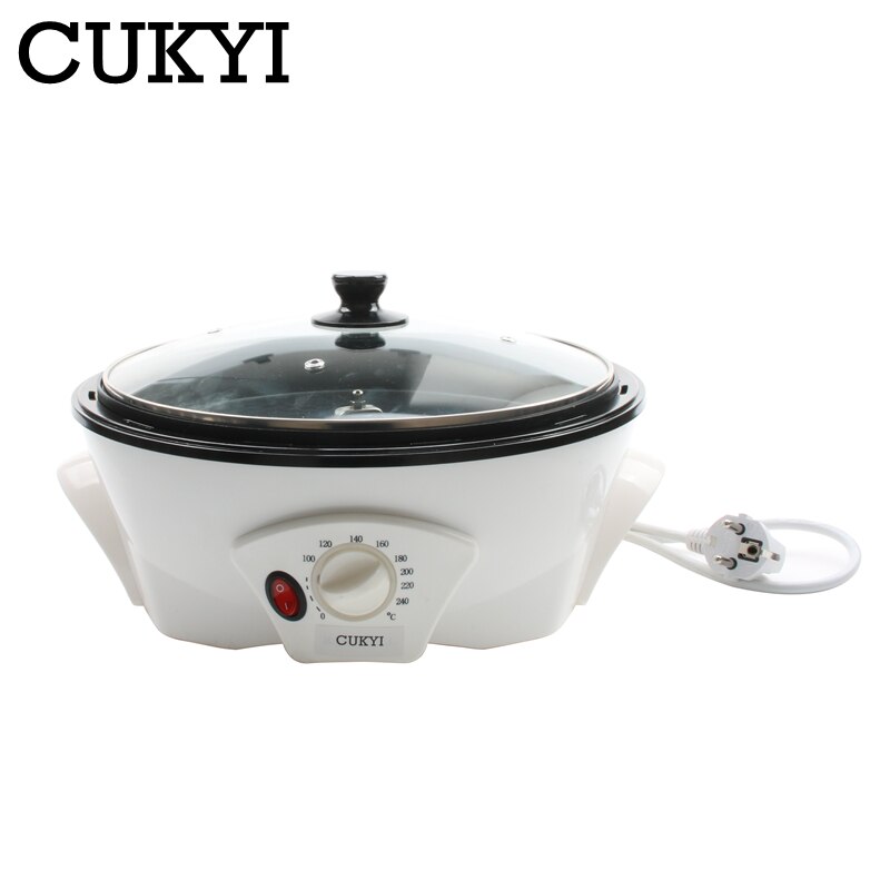 CUKYI Household Electric Coffee Bean Roasting Machine Nuts Bean Popcorn Baker Roaster Grain Dryer Non-stick Coating 110V/220V