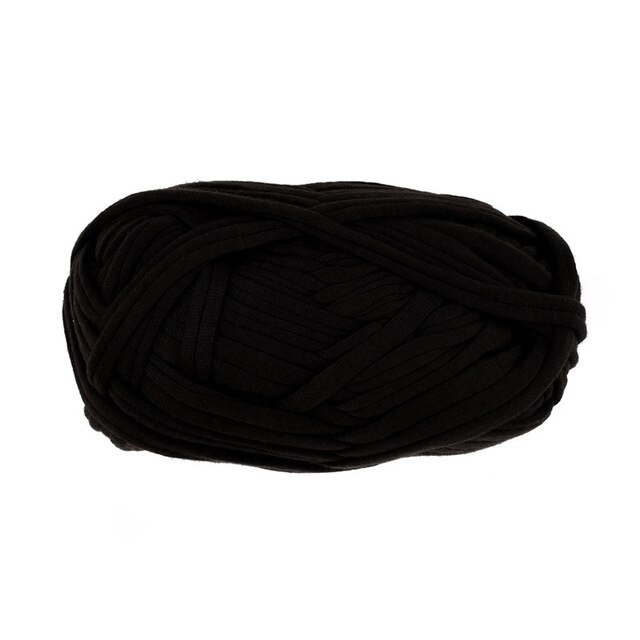 100 g/stks 30M Breien Dikke Draad Gehaakte Doek Garen breien crochetting draad DIY Tas Handtas Tapijt Kussen Katoenen Doek: black