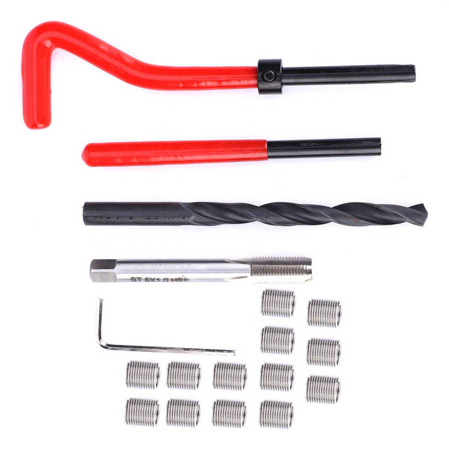 20pcs Thread Repair Insert Kit Pro Coil Tools for Auto Engine Block Female Damaged Thread Repair Tool Kit Thread Insert Kit