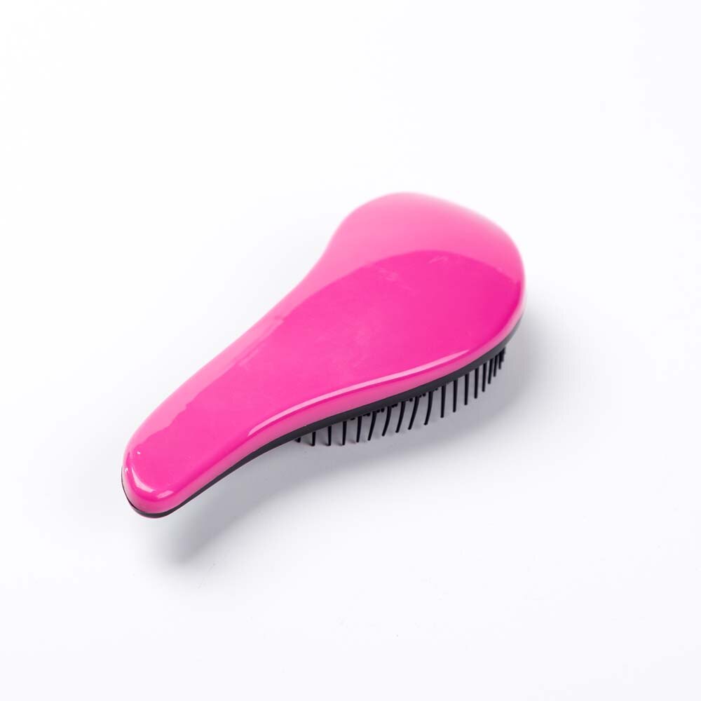 Mango mágico peine para desenredar cepillo de pelo para ducha desenredador de estilismo de salón Tamer exquite, herramienta útil, cepillo para el pelo: Rose red