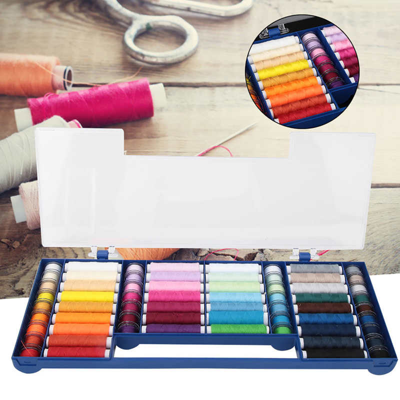 Rangement Scrapbooking 32 Color 64 Sewing Thread Kit Storage Box Sewing Machine Accessories Sewing Tools Kit