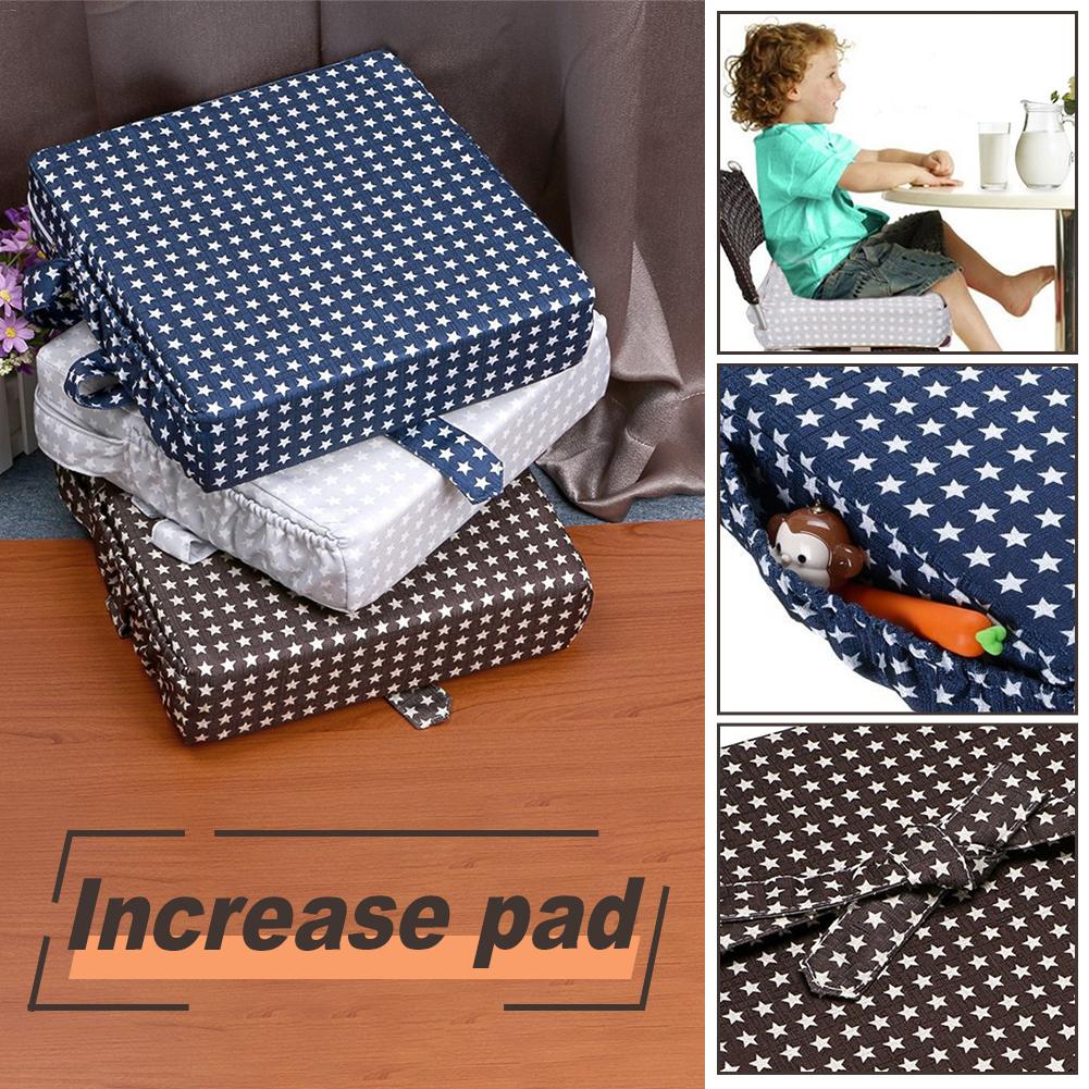 Cojín elevador para silla de Bebé y Niño, almohadilla para asiento de aumento de altura, ajustable, desmontable, de esponja y cuero