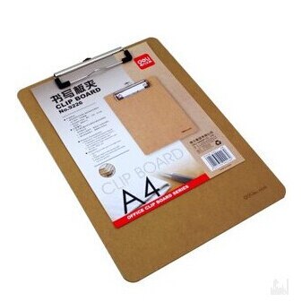 premium plywood waterproof A4 clip board durable file folder writing board Deli 9226 office clip board