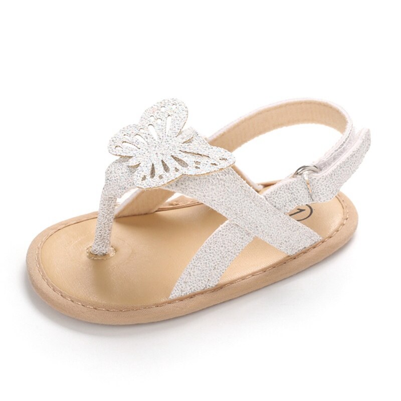 Baby Girl Sandals PU Bow-knot Sandals Flat Heels Toddler Kids Summer Party Wedding Flower Pearls Sandals Shoes: S / 0-6M