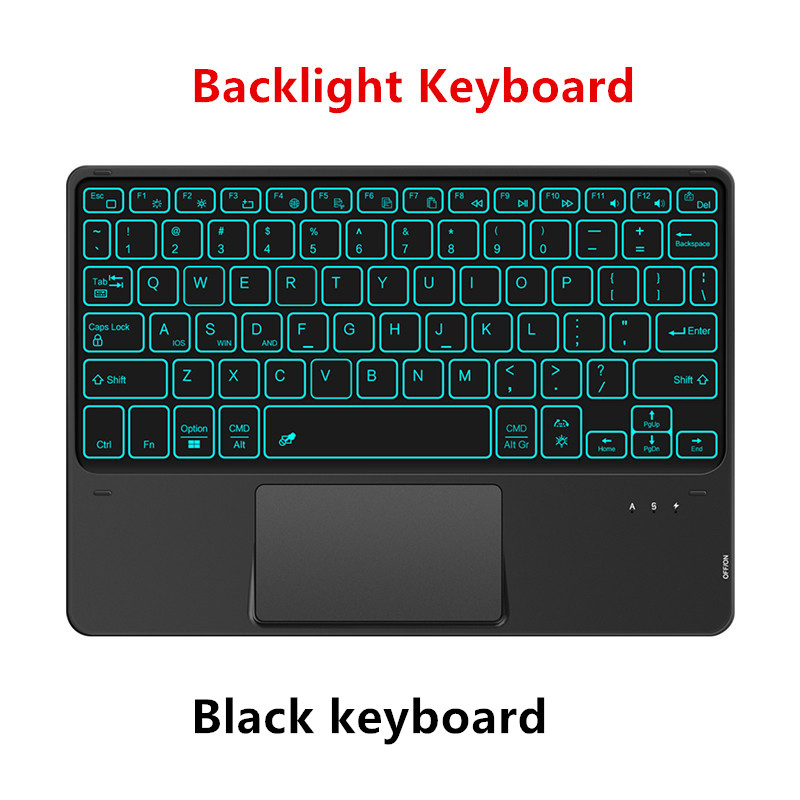 Bluetooth-Tastatur für Blackview Tab 18 Tab 18 16 15 13 12 11 10 pro 9 7 6 OSCAL Pad 8 Tablet Drahtlose Tastatur mit Touchpad: Blau