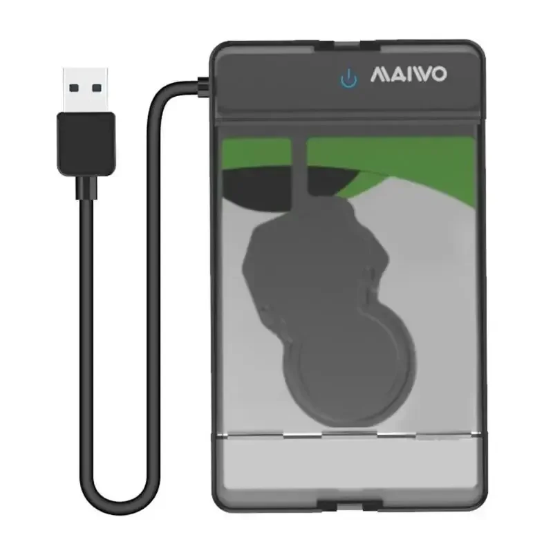 MAIWO 2.5'' HDD Enclosure SATA to USB3.0 External Hard Drive Case 5Gbps HDD SSD Hard Drive Enclosure Support UASP for PC Laptop: grey