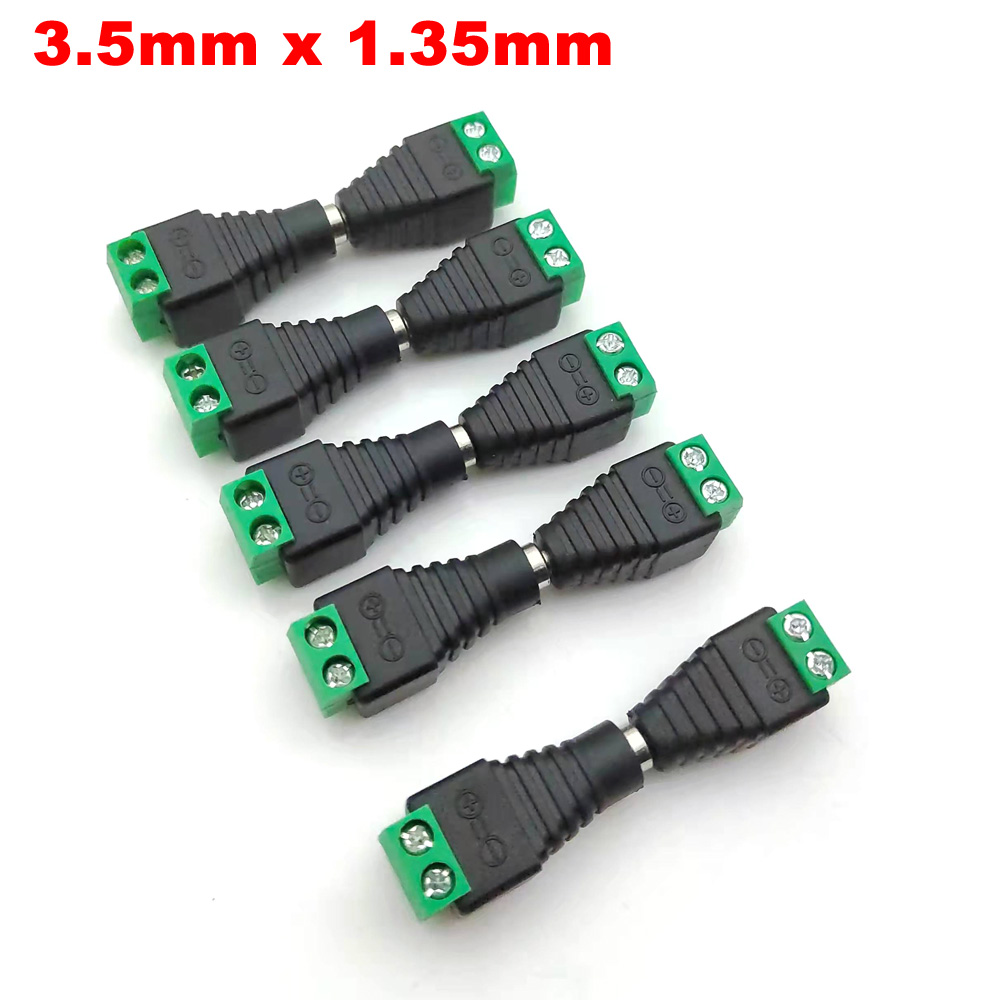 5pc 5.5mmx2.5mm 3.5mmx1.35mm Female Male DC Power Plug Adapter Female Plug Jack Adapter Connector Male Plug Socket