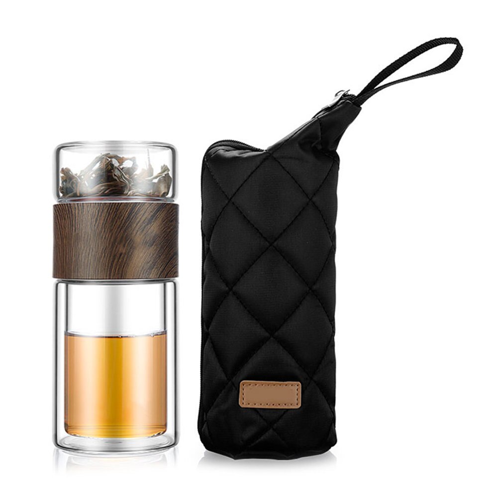 Glass Water Bottle Double Layers Tea Water Bottle Infuser Tumbler Drinkware Smart Bottle Tea Filter RERI889