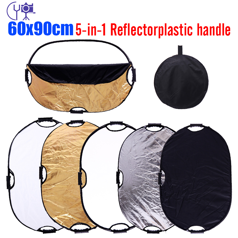 CY 60x90 cm Gratis Fotografie reflector 24x35 "5in1 Light Mulit Inklapbare Draagbare Foto Reflector studio Verlichting Controle