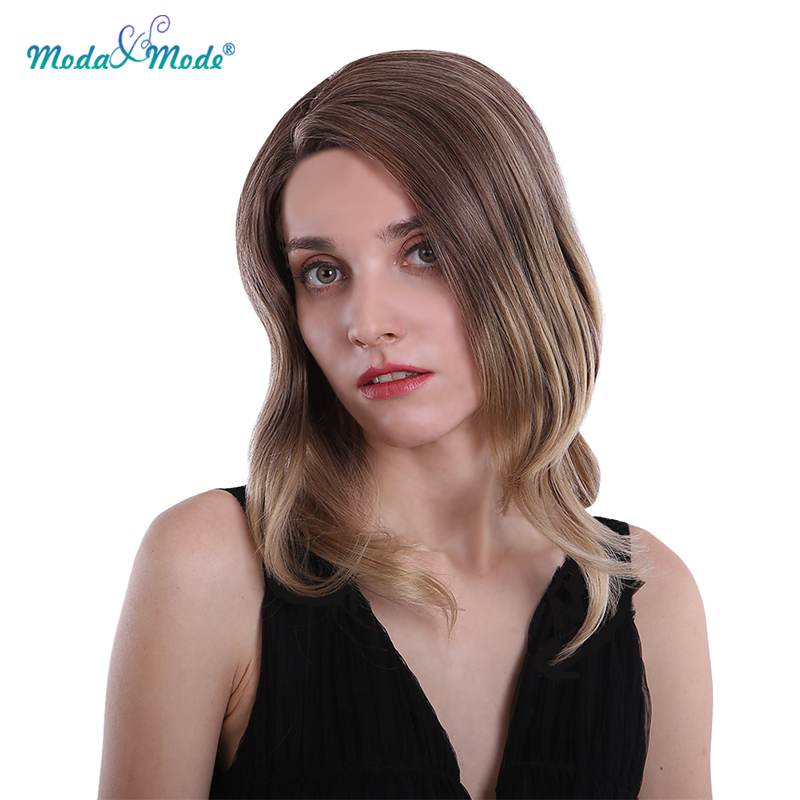 Moda & Mode hair 22” Blond Straight Synthetic Wig for Women African American L Part Synthetic Lace Front Wig: Default Title