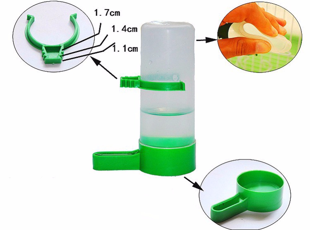 5 Sets Bird drinking fountain Feeding Cup Parrot under the feeder Bird water bowl Thrush kettle Bird appliances