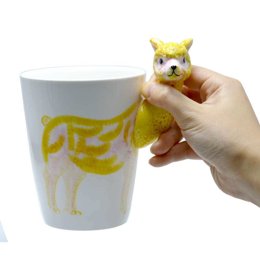 3d 400ml eläinmuotoinen käsin piirretty peura kirahvi karja apina koira odottava hevonen kuppi keraaminen kahvi naiset