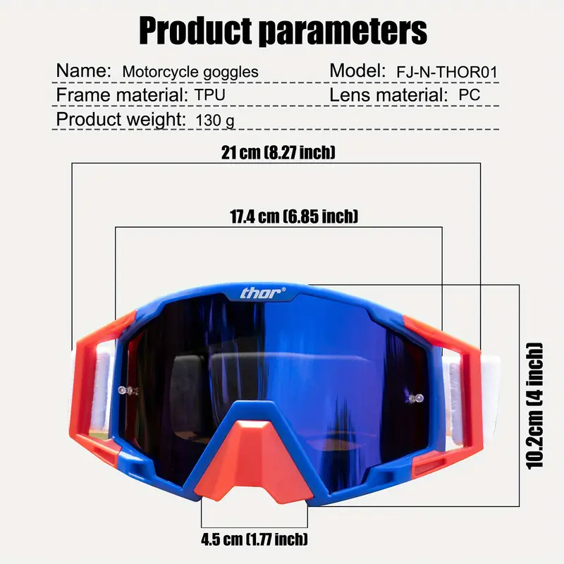 MTB Moto-Cross Brille Motorrad Brille aus-Straße Sonnenbrille Für Mann MX ATV Maske Winddicht Schutz Radfahren Rennen Brille
