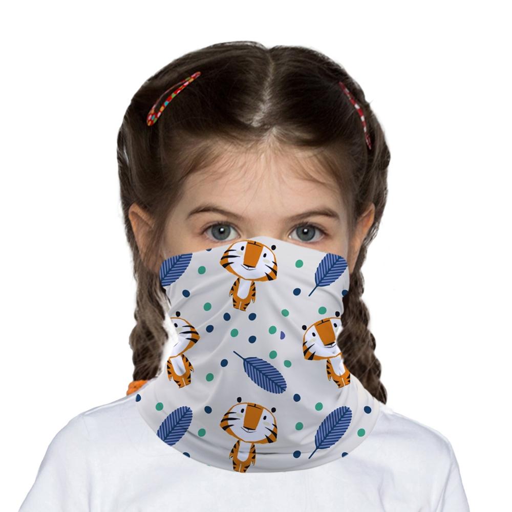 Tecknad tiger barn huvud/ansikte/mask hals bandana halsduk dubbel användning magic tub huvudduk cykling sport huvudbonad turban balaclava: G