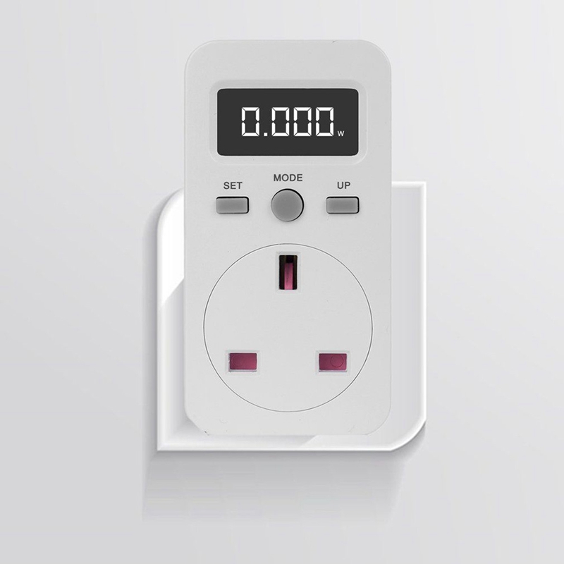 Digital strømmåler stikkontakt elektrisk wattmåler energimonitor dk stik