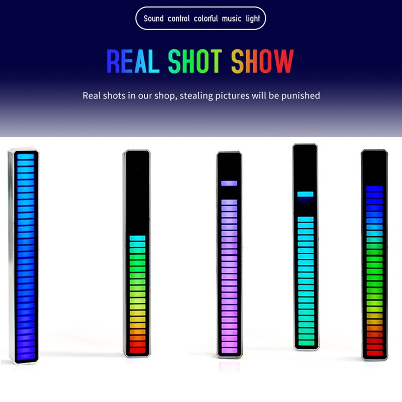 LED Music Atmosphere Lamp Decoration Party Voice control Activated RGB Rhythm Light Sound Control for Gaming Room Desktop