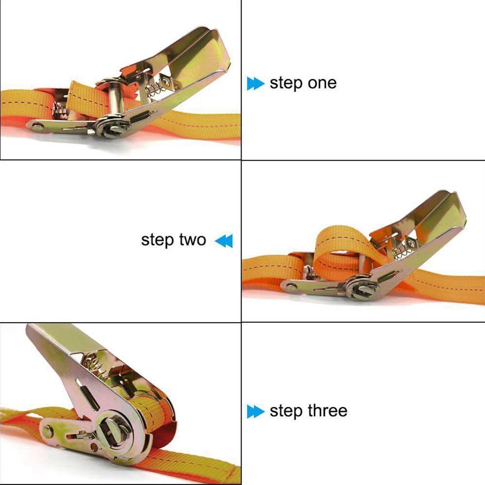 Heavy Duty 500Kg Stalen Dubbele Lock 1 "Ratel Voor Tow Platte Bed Auto Hauler Ratchet Tie Down band