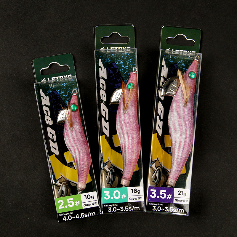 LETOYO 3.5# 3.0# 2.5# Cebo de calamar que se hunde Cebo de calamar luminoso Cebo de pesca artificial EGING Para Señuelo de pulpo Webfoot Pesca de Sepia Oficinalis EGI Señuelo de pesca en el mar