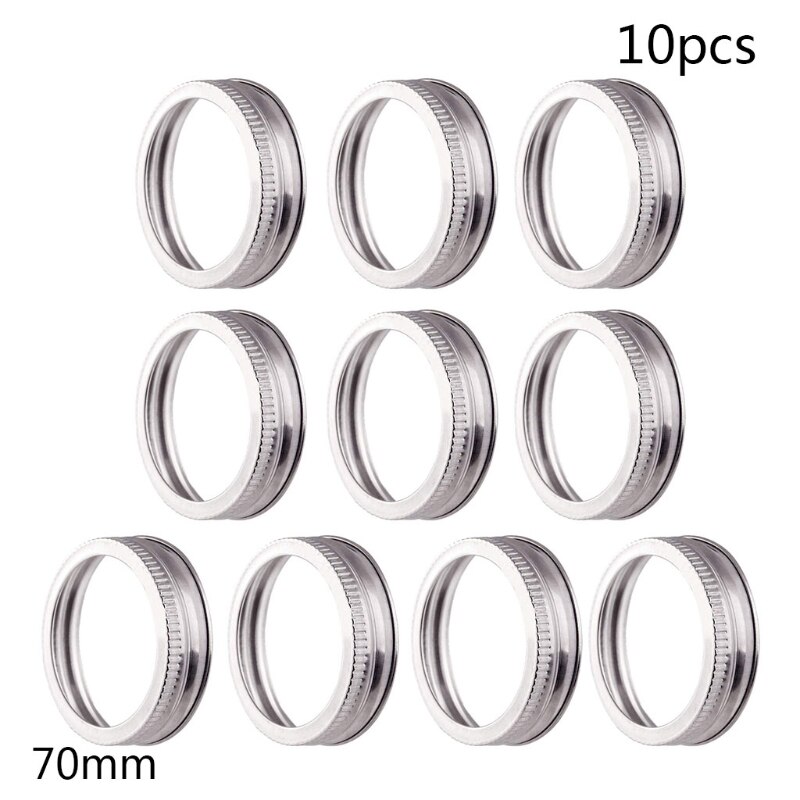 Canning Lids, Regular Mouth Mason Jar Lids And Bands, Stainless Steel Lids For Mason Jar10 Pack (Silver) 86MM: 1