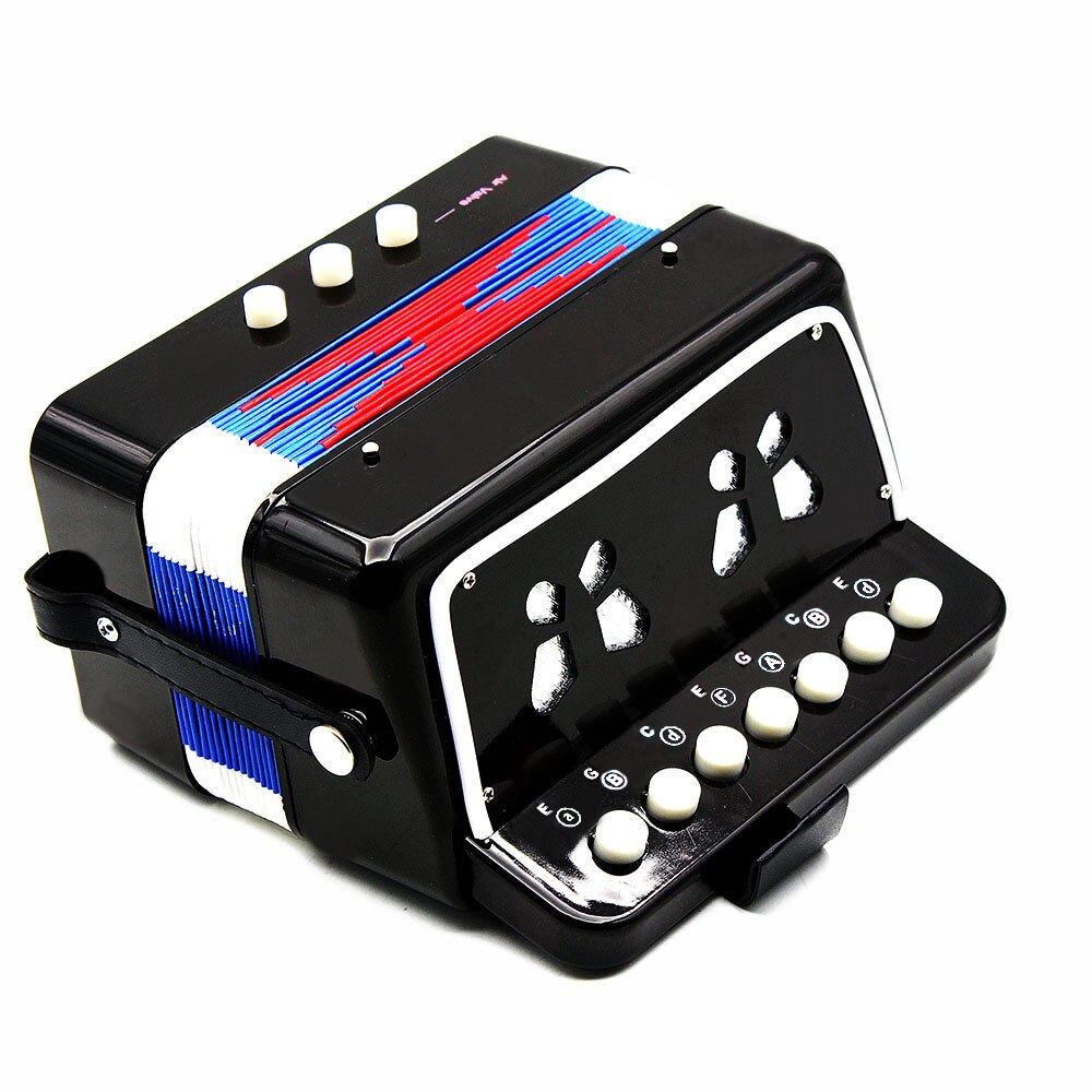 Mini Small Accordion 7-Key 2 Bass Accordion Educational Musical Instrument Rhythm Band for Kids