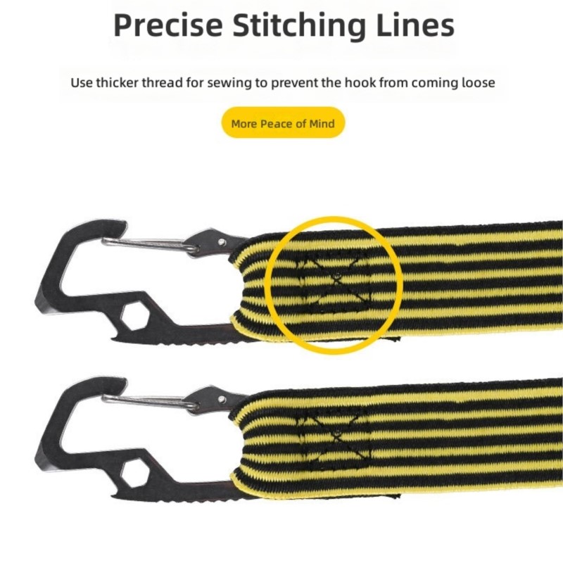 Bikes Rope Tie Auto Luggage Roof Rack Strap Fixed Band Hook Bike Accessories Motorcycle Elastics Rubber Luggage Rope Cord Hooks