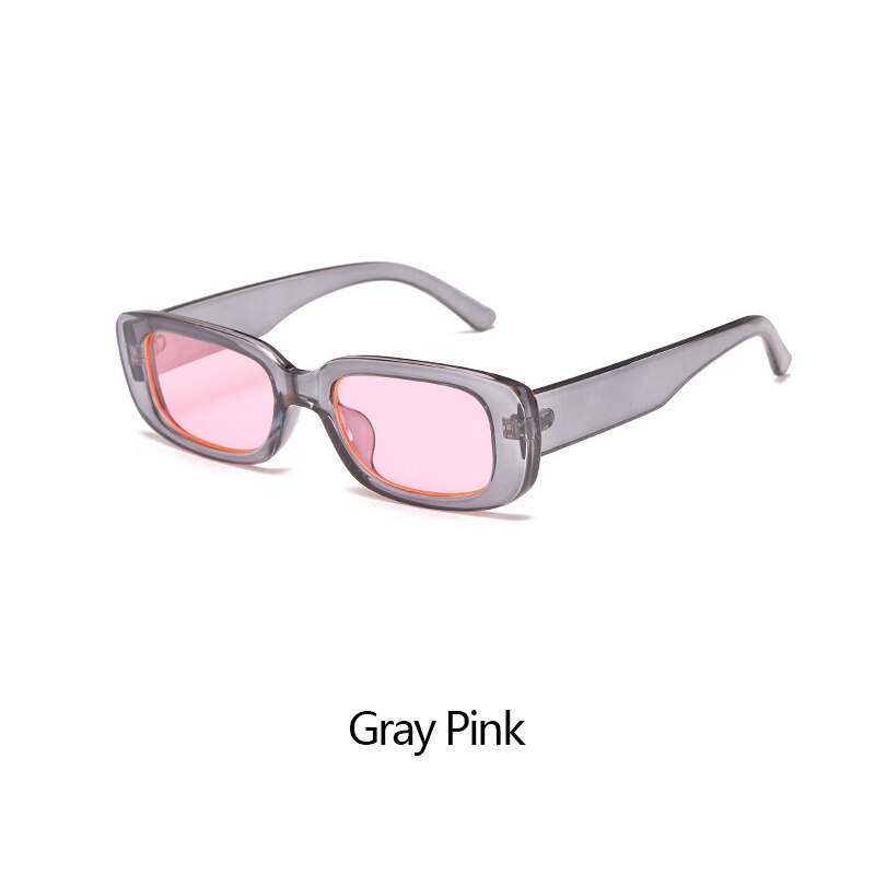 Epicool Klassieke Retro Zonnebril Vrouwen Kleine Vierkante Frame Zonnebril Dames Ocean Lens Zonnebril Oculos UV400: Gray Pink