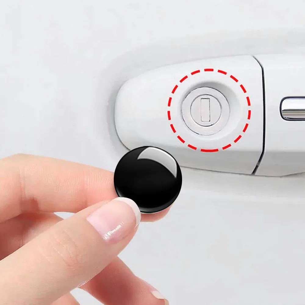 Car Door Lock Hole Sticker Door Keyhole Trim Protective Stickers 4Pcs Decoration Cover Ring Protection Auto Door Accessories
