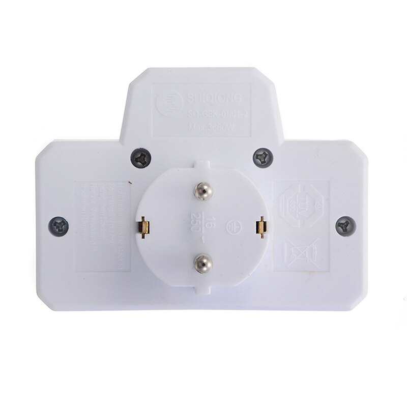 1Piece 3-way Plug Distributor Adapter Conversion Socket Plug EU Standard w/ switch 16A Multiple Plug