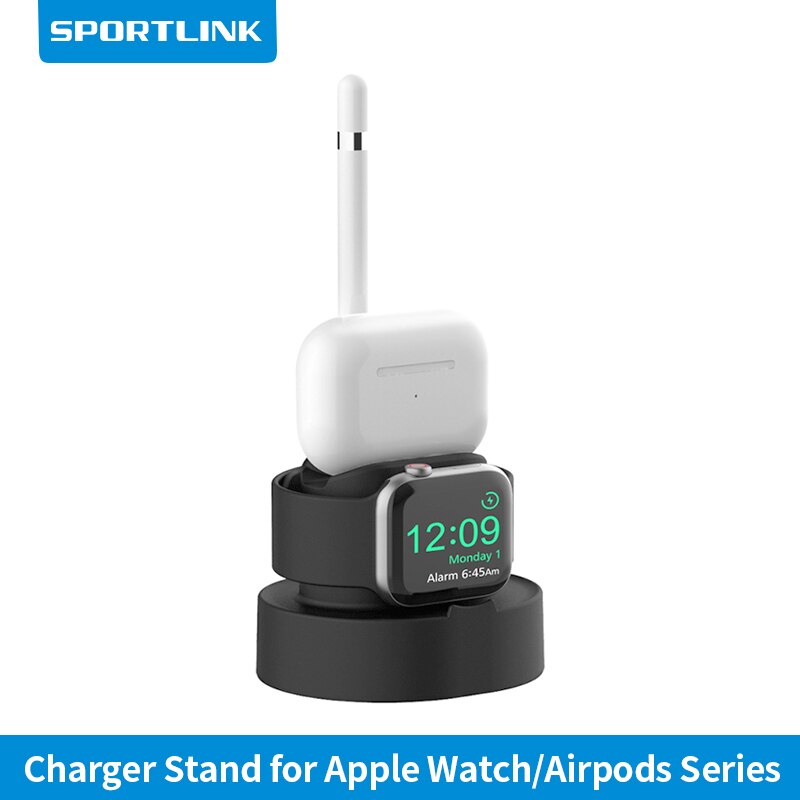 2 In 1 Horloge Charge Stand Dock Voor Apple Horloge Serie 6/Apple Horloge Se Airpods Iphone 11 Pro max X Xs 8 7 6 Lading Houder