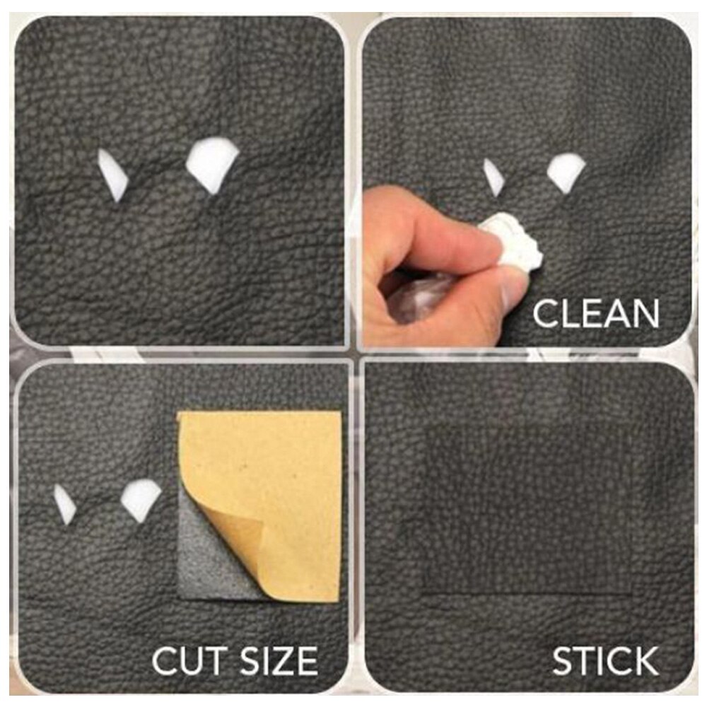 Leather Repair Tape Patch Self Adhesive PU Paste Litchi Grain Self Stick On Sofa Clothing Bag Repair Sticker DIY Sewing Fabric