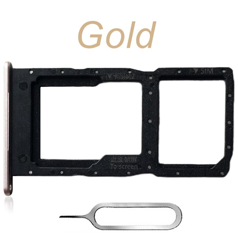 Dual SIM Card Tray For Huawei Nova Y60 WKG-LX9 SIM Slot Holder Adapter NOVA Y60 Replacement Parts Black Gold Green: Gold