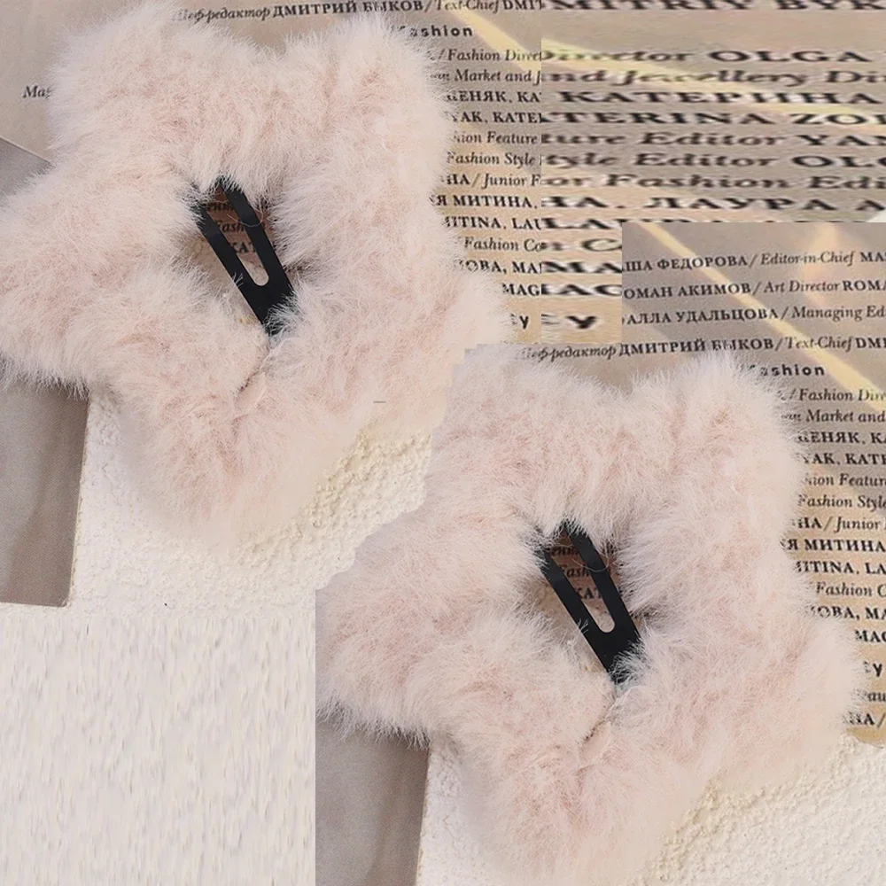 Ins Korean Plush Star Hair Clips for Women Girls Y2K Sweet Fluffy Star Hairpins Barrettes Hair Accessories Headwear: Lavender