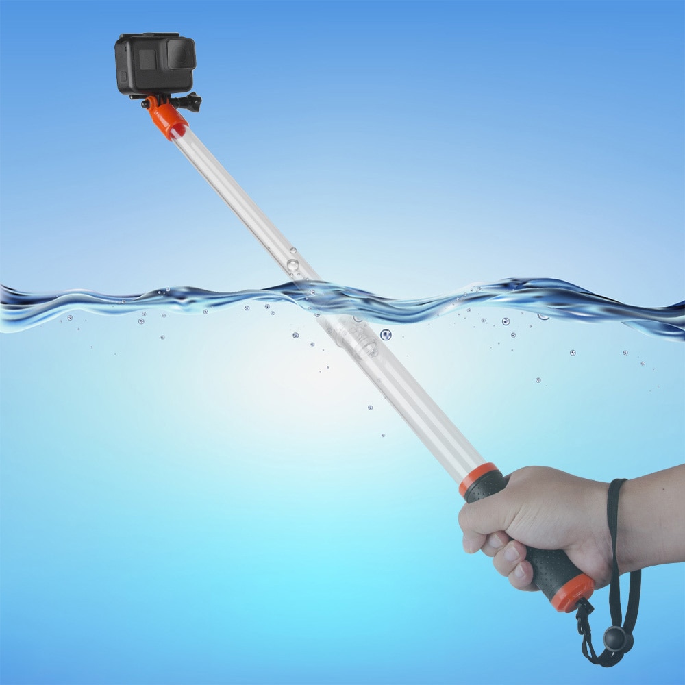 TELESIN-Palo de Selfie impermeable, monopié flotante transparente de mano para GoPro Hero 10, 9, 8, 7, 6, 5, 4, Osmo Action Insta360