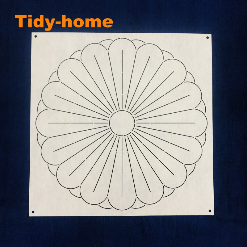 Very Big Size 32*32cm Flower Pattern Sashiko Template Sashiko Stencil Quilting Template For Pillow: Marigold