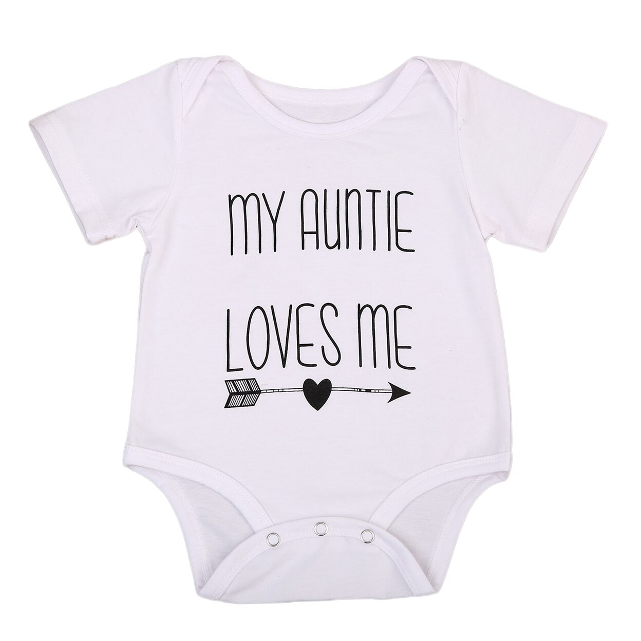 Mijn Tante Loves Me Print Unisex Een Stuk Bodysuit Voor Baby
