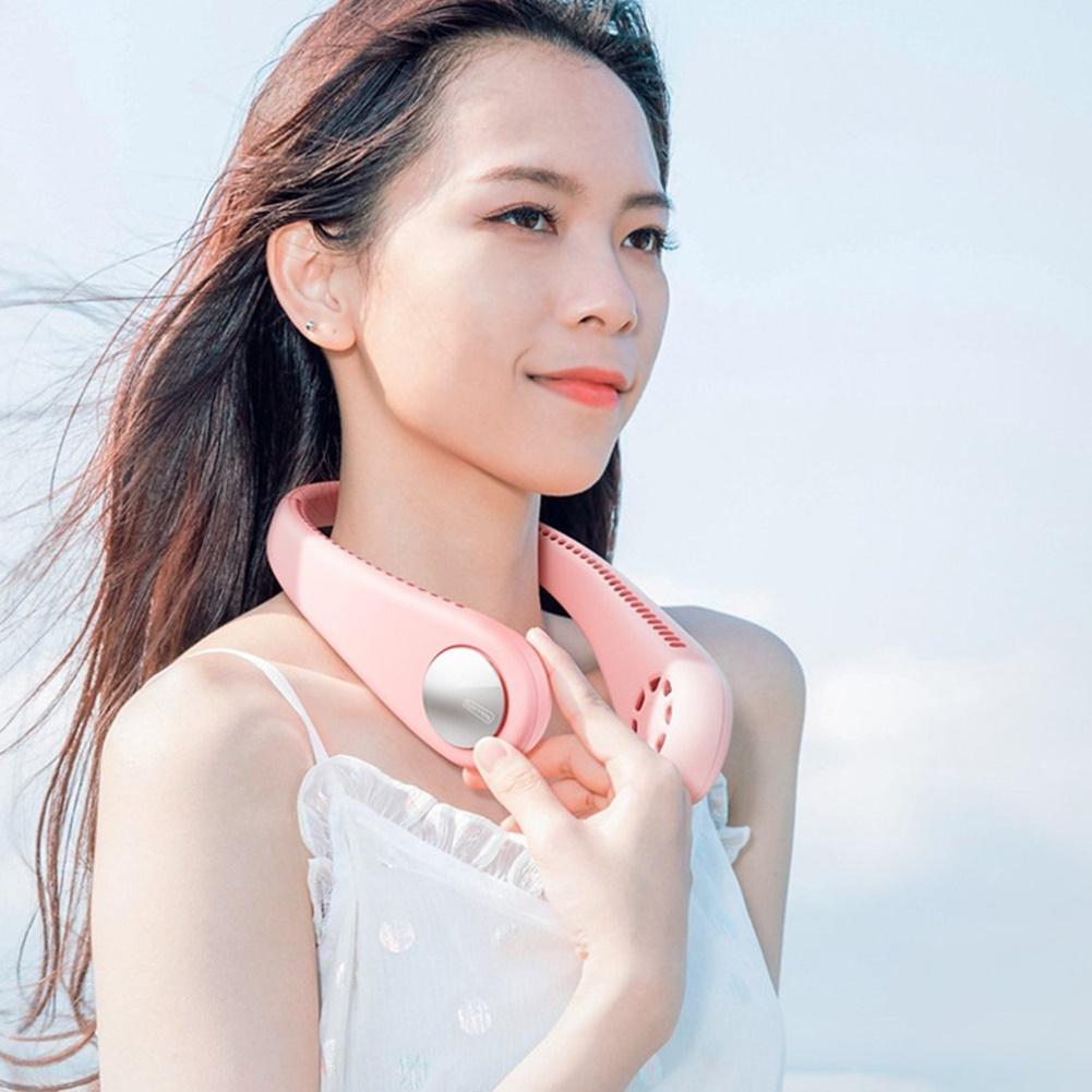 Mini Draagbare Ventilator Wearable Opknoping Hals Fans Usb Oplaadbare Mute Koelventilator Sport Airconditioner Koeler