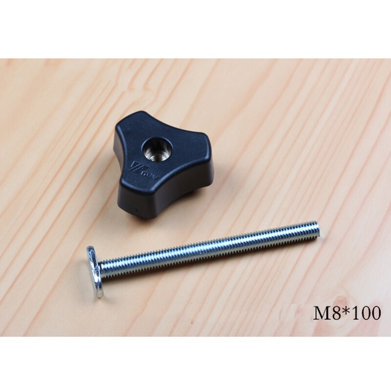 T-track Klemmen Snelzekering Houden Vaststelling Houtbewerking Jig Klemmen Blokken M8 Schroef Apparaat Houtbewerking Gereedschap Carpenter DIY tool: Handle T Screw