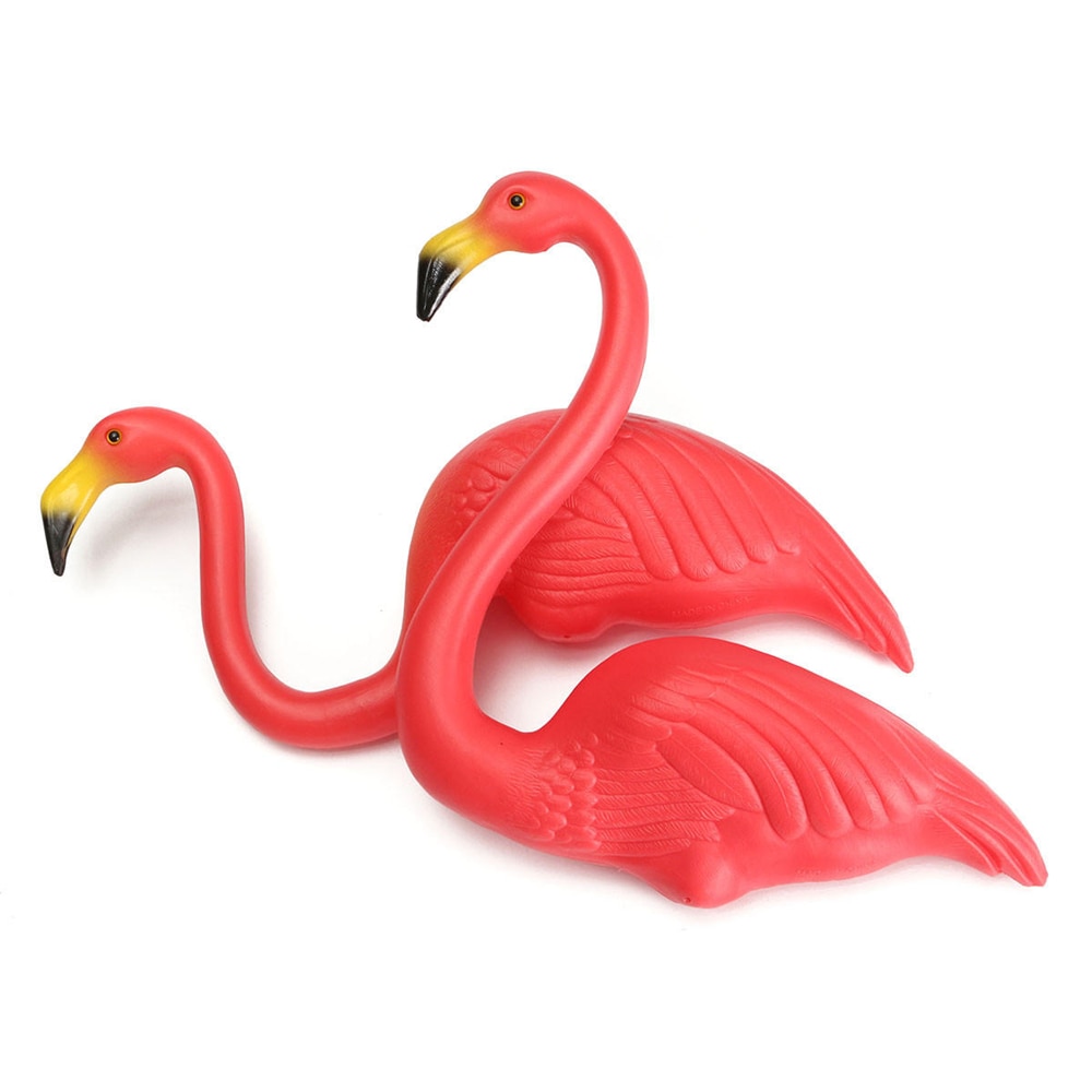 Koti piha puutarha nurmikko taide koristeet koristelu muovi vaaleanpunainen flamingo patsas