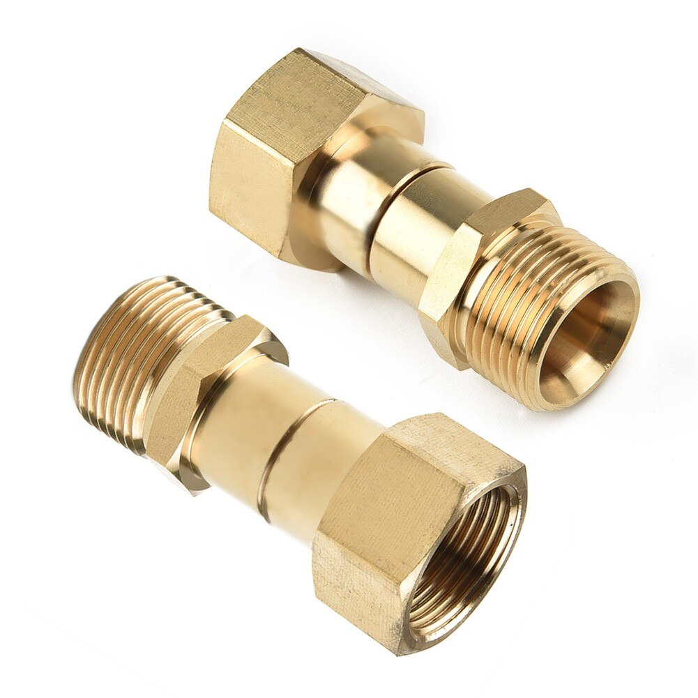 M22 14mm kierre painepesurin kääntyvä nivel mutka vapaa vakioliitin letkun sovitus metriikka  m22 14mm uros  + m22 naaras kääntyvä