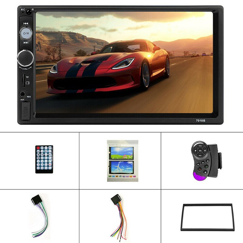 MAYITR-REPRODUCTOR MP5 de Audio para coche, dispositivo portátil compatible con bluetooth, pantalla táctil de 7 pulgadas, USB, manos libres, 1 unidad
