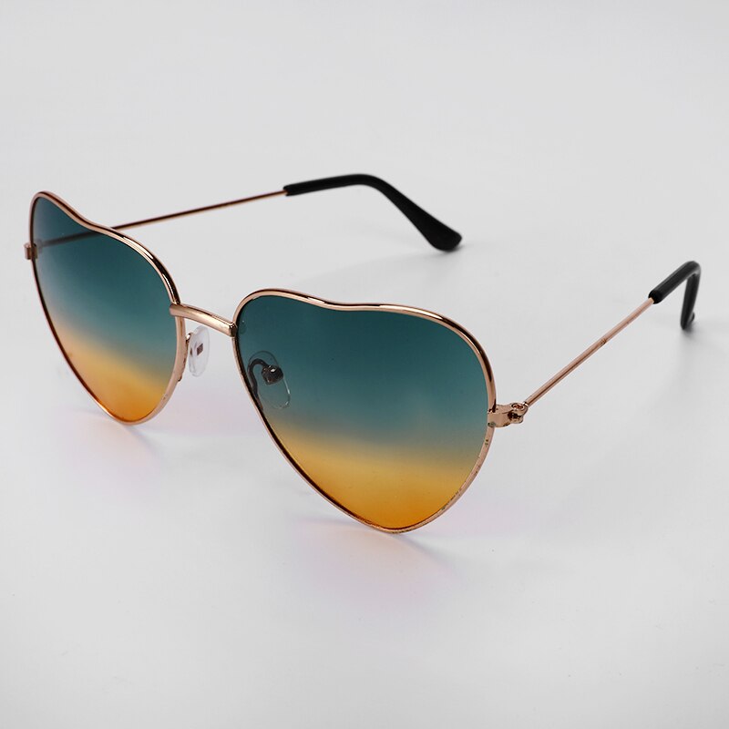 5 stil unisex hjerteformede solbriller vintage regnbue retro klassiske prins spejl solbriller: Stil 4