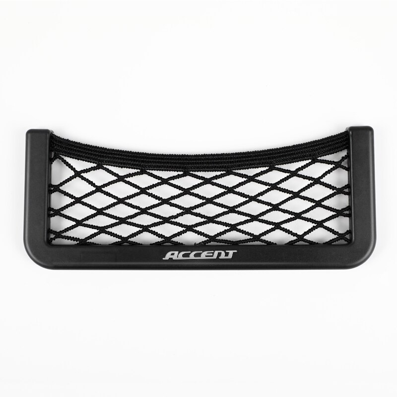 1 borde Interior de la carrocería del coche, accesorios de almacenamiento de red elástica para Hyundai Accent