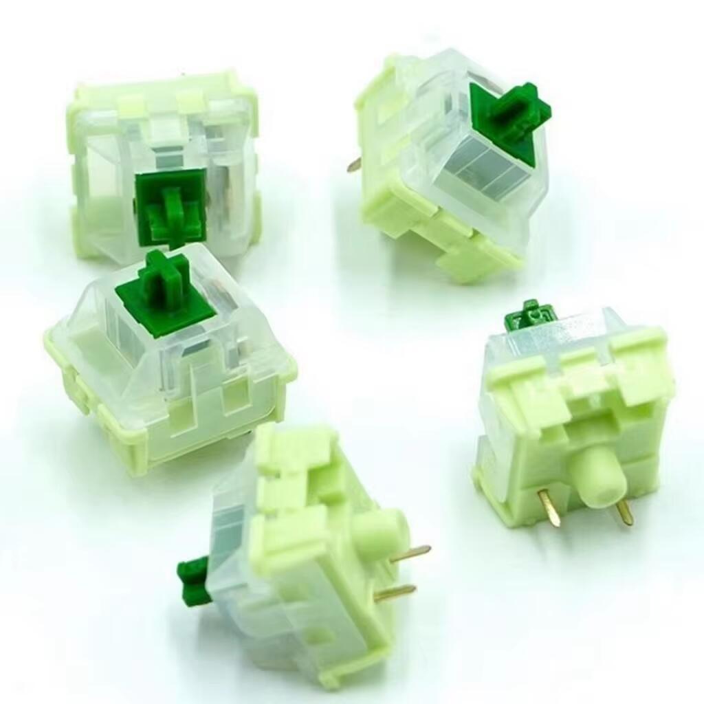 GGBOY Matcha interruptor verde 40g 3 pines POM PA66 interruptores de teclado mecánico lineal personalizado lubricación de fábrica RGB SMD interruptor para juegos