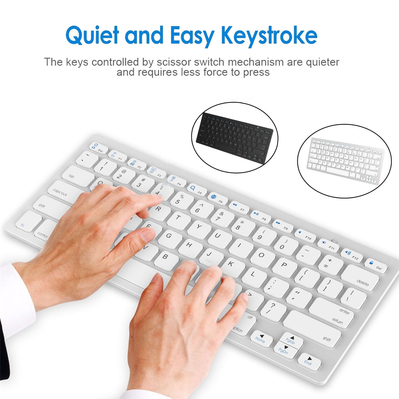 Universal wireless bluetooth keyboard contains seven national languages Ultra-thin 9.7 inches suitable for business office