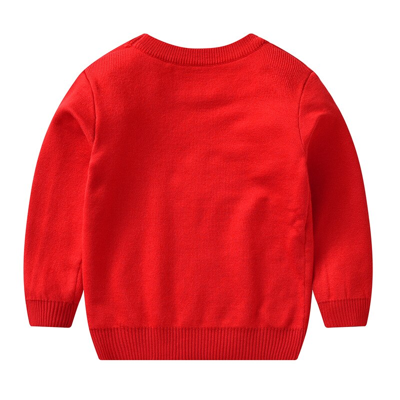 Julesweater børn piger drenge tegneseriesweater babystrik hæklede toppe småbørns juletøj varmt vintertøj 3-8y
