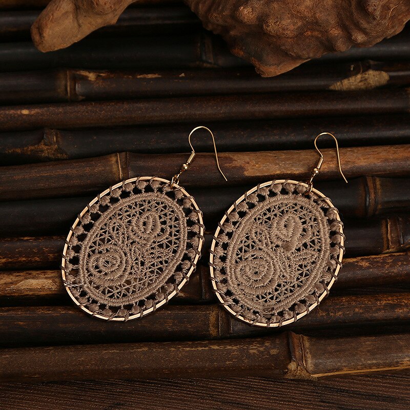 15 kolorów etniczne czerwone hafty spadek kolczyki dla kobiet Handmade Vintage kwiat Boho kolczyki indyjskie kolczyki: Style 15