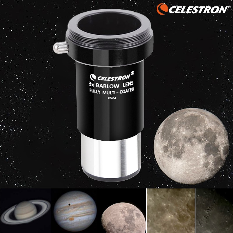 Celestron 1.25 &quot;3X Barlow Lens Oculair Full Multi-Coated Metalen Achromatische Professionele Astronomische Telescoop Accessoire